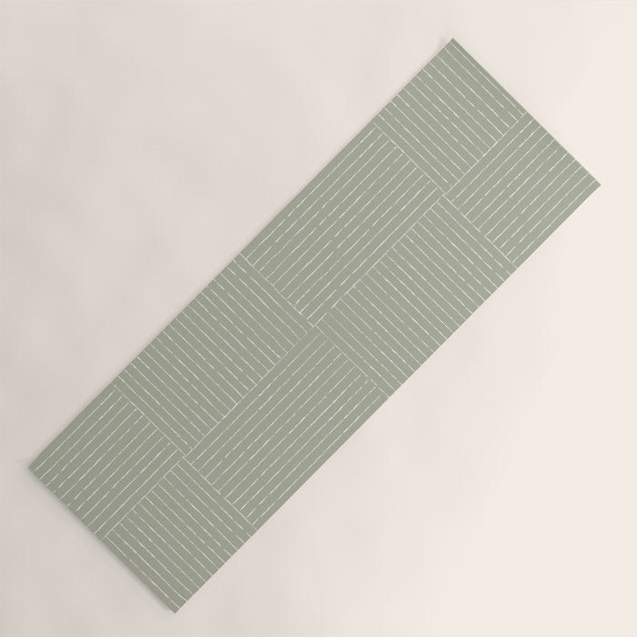 Lines III (Linen Sage) Yoga Mat Gallery Image 1