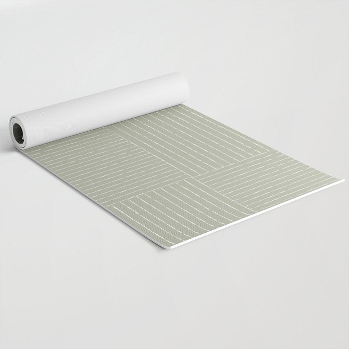 Lines III (Linen Sage) Yoga Mat Gallery Image 2