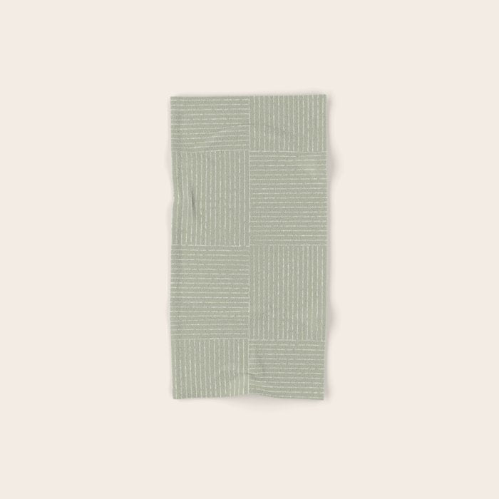 Lines III (Linen Sage) Bath Towel Gallery Image 1