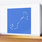 Scorpio Zodiac Star Constellation Line Art Bright Blue Wall Mural Gallery Image 2