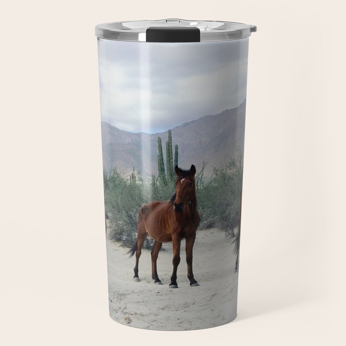 Bahía de los Ángeles Wild Horses Travel Mug Gallery Image 1