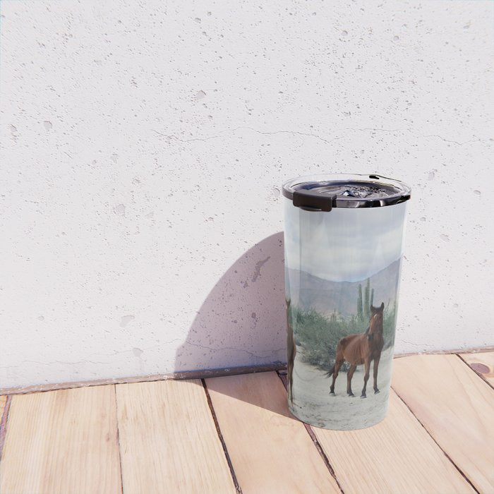 Bahía de los Ángeles Wild Horses Travel Mug Gallery Image 4