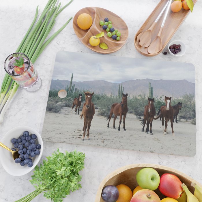 Bahía de los Ángeles Wild Horses Cutting Board Gallery Image 2