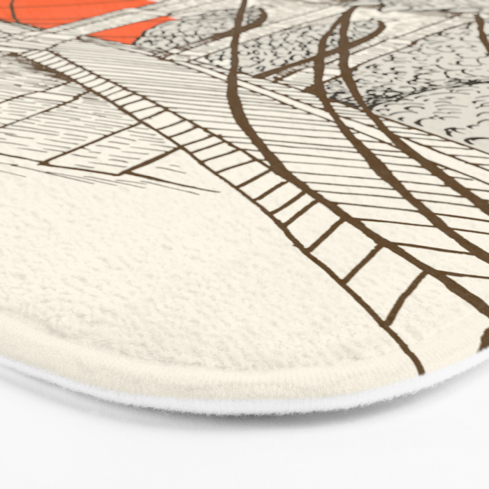 Godzilla vs. the Brooklyn Bridge Bath Mat Gallery Image 3