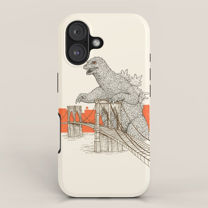 Godzilla vs. the Brooklyn Bridge iPhone Case Gallery Image 1