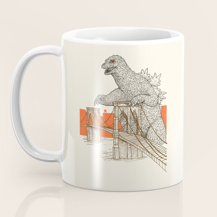 Godzilla vs. the Brooklyn Bridge Coffee Mug Gallery Image 3