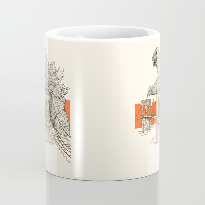 Godzilla vs. the Brooklyn Bridge Coffee Mug Gallery Image 4