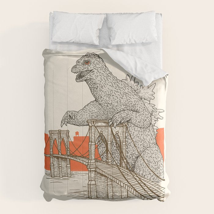 Godzilla vs. the Brooklyn Bridge Comforter Gallery Image 6