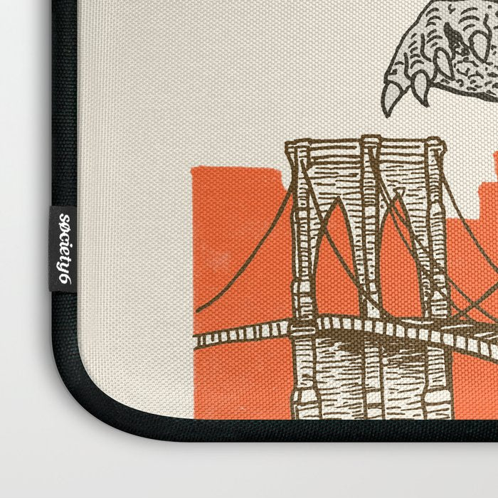Godzilla vs. the Brooklyn Bridge Laptop Sleeve Gallery Image 3
