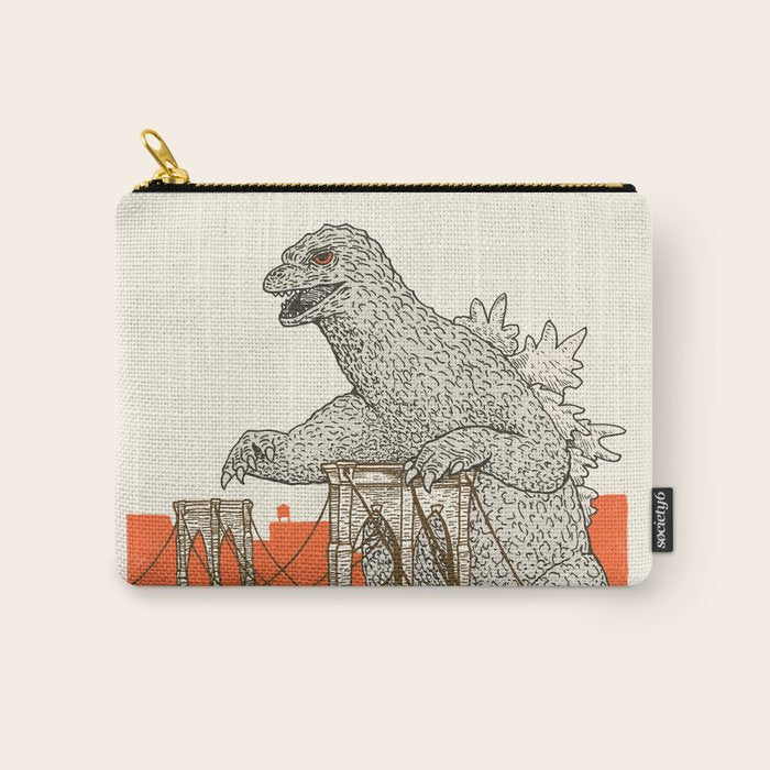 Godzilla vs. the Brooklyn Bridge Carry All Pouch Gallery Image 1