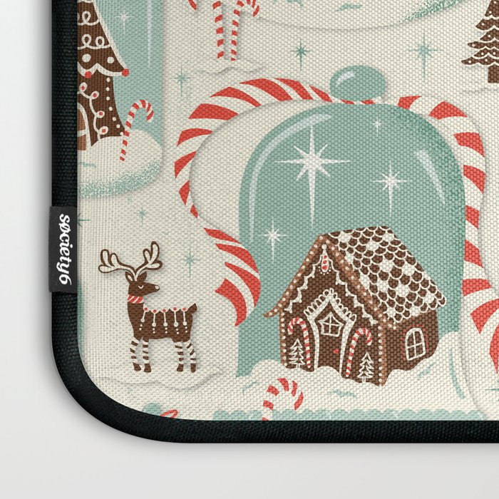 Gingerbread Village Cream Laptop Sleeve Gallery Image 3