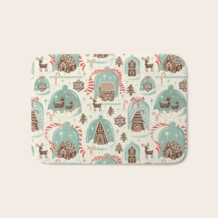 Gingerbread Village Cream Bath Mat Gallery Image 1