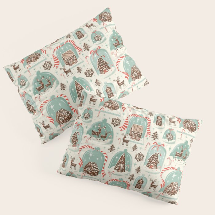 Gingerbread Village Cream Pillow Sham Gallery Image 3