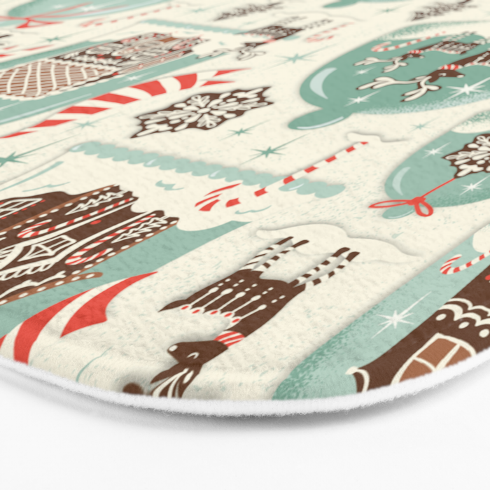 Gingerbread Village Cream Bath Mat Gallery Image 3