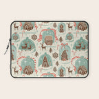 Gingerbread Village Cream Laptop Sleeve Gallery Image 1