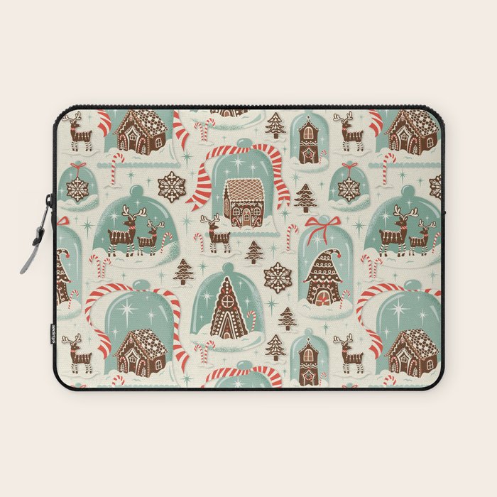 Gingerbread Village Cream Laptop Sleeve Gallery Image 1