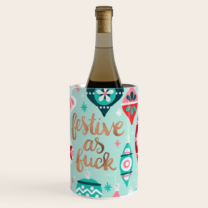 Festive As Fuck - Mint Palette Wine Chiller Gallery Image 2
