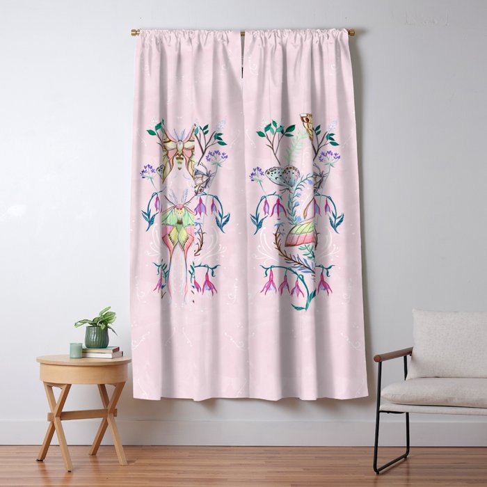 Chinese Moon Moth and Butterflies Window Curtain Gallery Image 5
