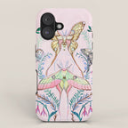 Chinese Moon Moth and Butterflies iPhone Case Gallery Image 1