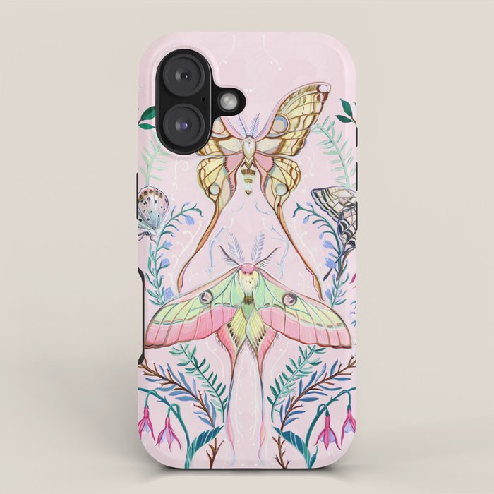 Chinese Moon Moth and Butterflies iPhone Case Gallery Image 1