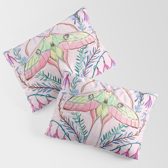 Chinese Moon Moth and Butterflies Pillow Sham Gallery Image 3