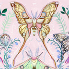 Chinese Moon Moth and Butterflies Coffee Mug Gallery Image 2