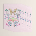 Chinese Moon Moth and Butterflies Wrapping Paper Gallery Image 3