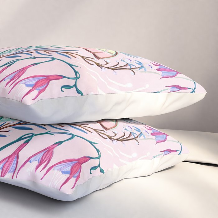 Chinese Moon Moth and Butterflies Pillow Sham Gallery Image 3