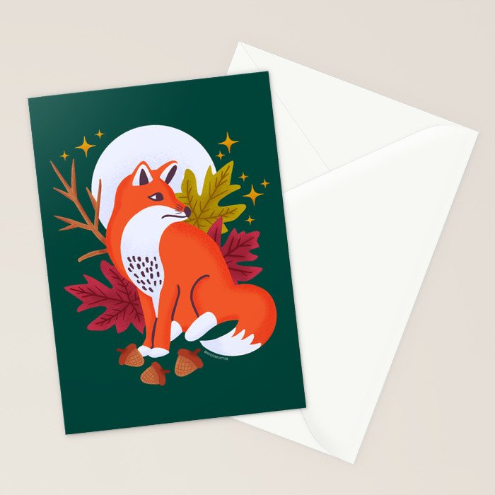 Red Fox - Crepuscular Critters Stationery Card Gallery Image 2