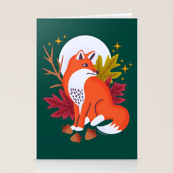Red Fox - Crepuscular Critters Stationery Card Gallery Image 2
