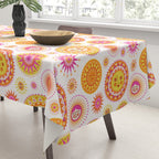 Retro Suns - Pink and Yellow Tablecloth Gallery Image 3