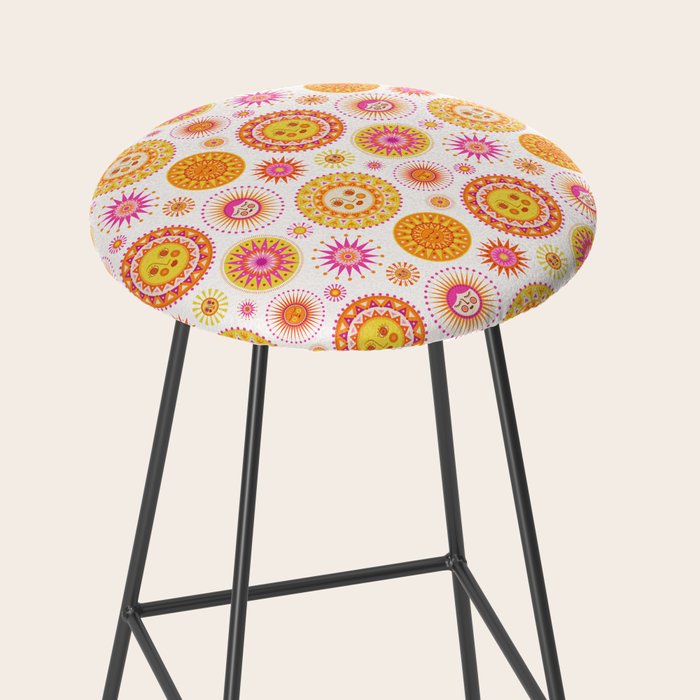 Retro Suns - Pink and Yellow Stool Gallery Image 2