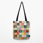 Retro Festive Sparkle Checker  Tote Bag Gallery Image 2