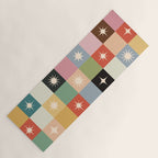 Retro Festive Sparkle Checker  Yoga Mat Gallery Image 1