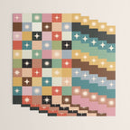 Retro Festive Sparkle Checker  Wrapping Paper Gallery Image 3