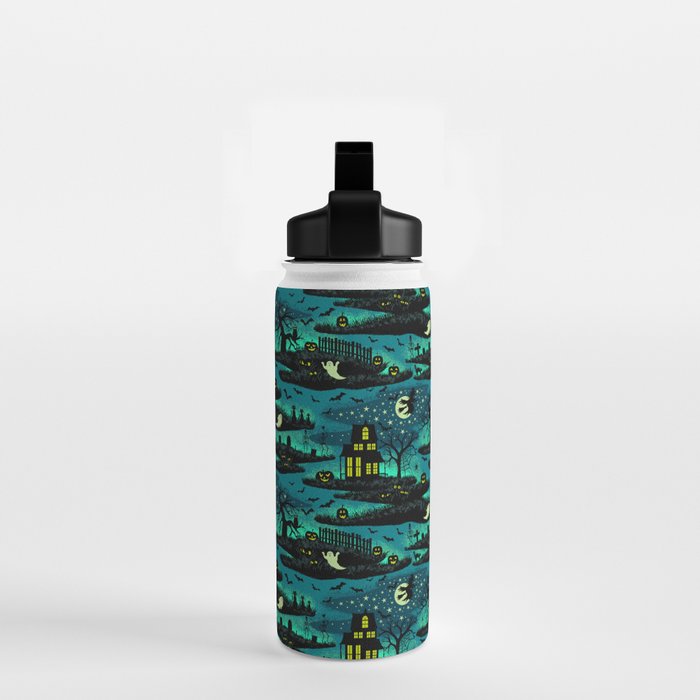Halloween Night - Fox Fire Green Water Bottle Gallery Image 2