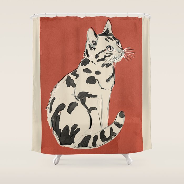 Cat 16 Shower Curtain Gallery Image 1