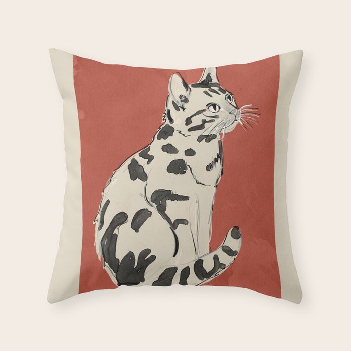 Cat 16 Throw Pillow Gallery Image 6