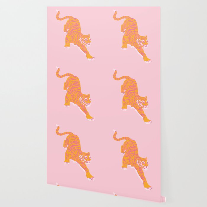 Year of the Tiger - Pink/Orange Wallpaper Gallery Image 2