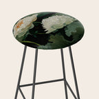 Floral Japandi Wall Art Lotus Flower Print Japanese Wall Art Sage Green Poster Wabi Sabi Painting Stool Gallery Image 2