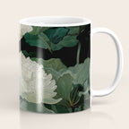 Floral Japandi Wall Art Lotus Flower Print Japanese Wall Art Sage Green Poster Wabi Sabi Painting Coffee Mug Gallery Image 1