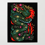 Dragon - Red, Black, Green Poster Gallery Image 4