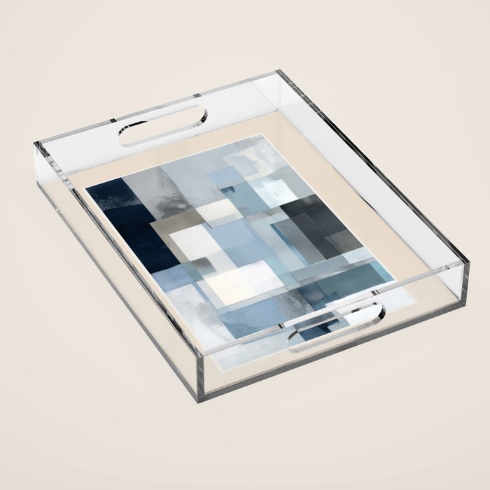 Soft Blue Forms III Acrylic Tray Gallery Image 1