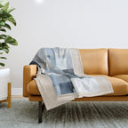 Soft Blue Forms III Throw Blanket Gallery Image 1