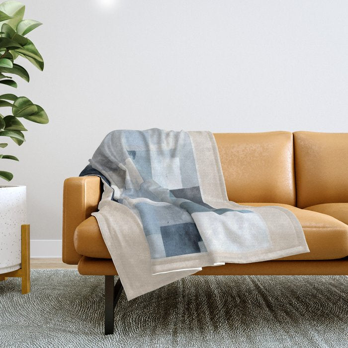 Soft Blue Forms III Throw Blanket Gallery Image 1