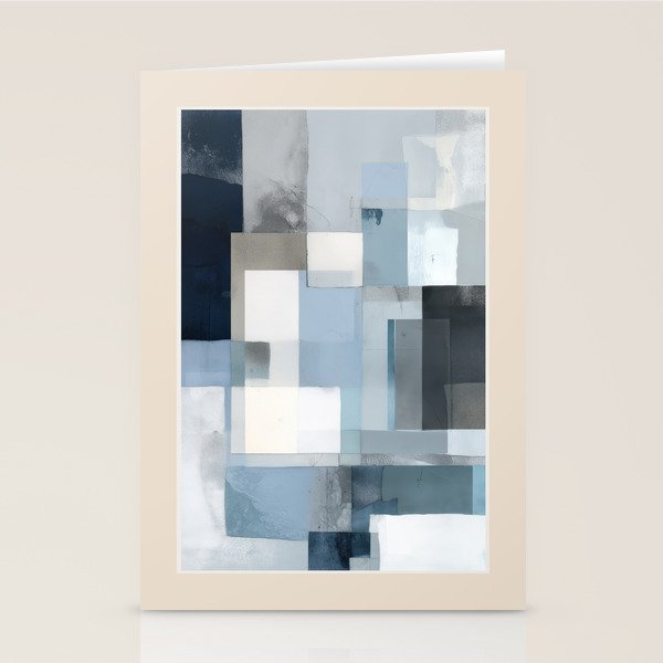 Soft Blue Forms III Stationery Card Gallery Image 1