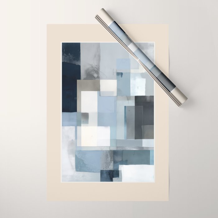 Soft Blue Forms III Wrapping Paper Gallery Image 1