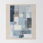 Soft Blue Forms III Throw Blanket Gallery Image 2