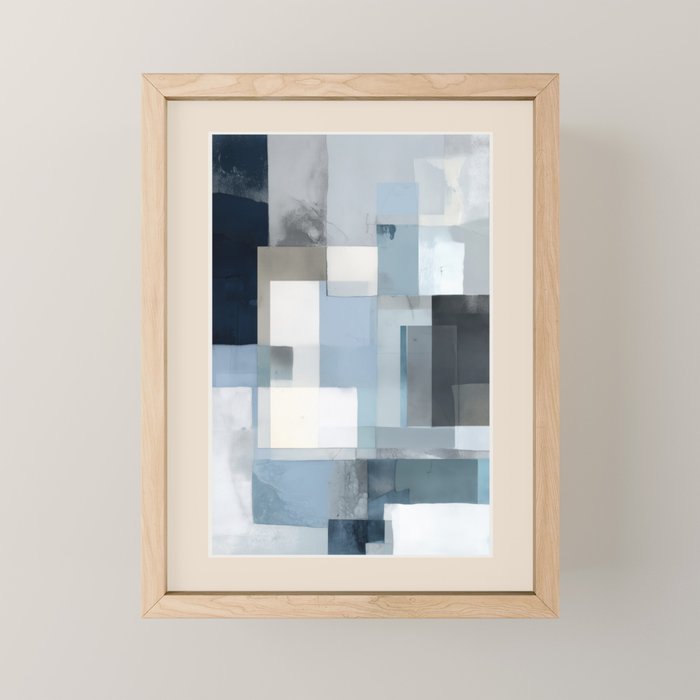 Soft Blue Forms Iii Mini Art Print