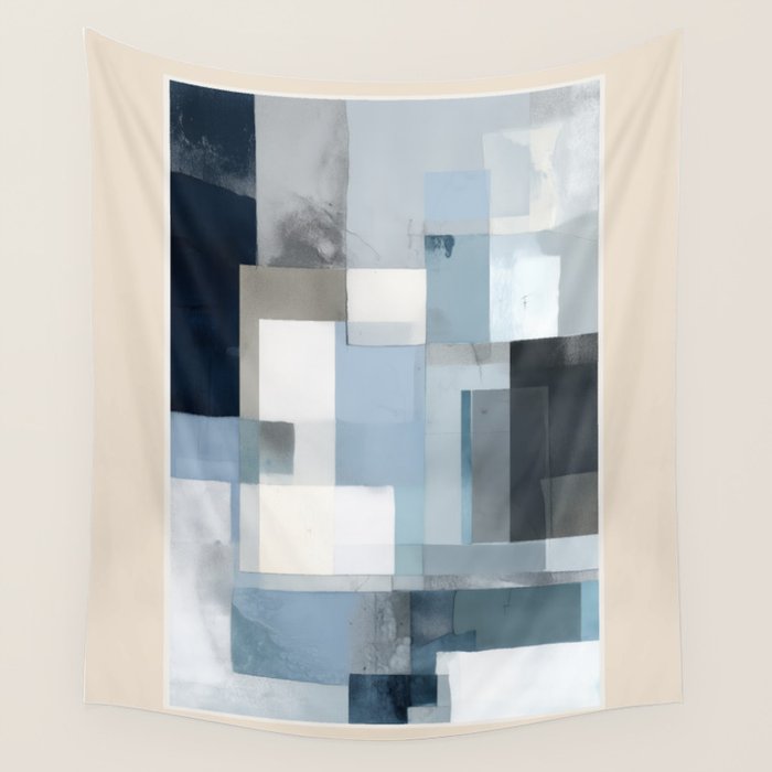Soft Blue Forms III Wall Tapestry Gallery Image 4
